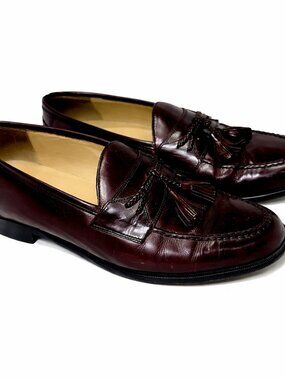 Johnston & Murphy Cordovan Tassel Loafers 10M Quiet Luxury Classic Leather